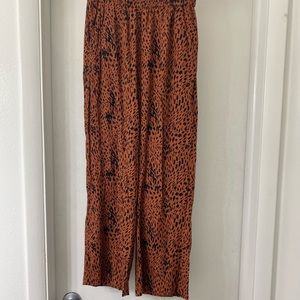 Cheetah print flowy pants